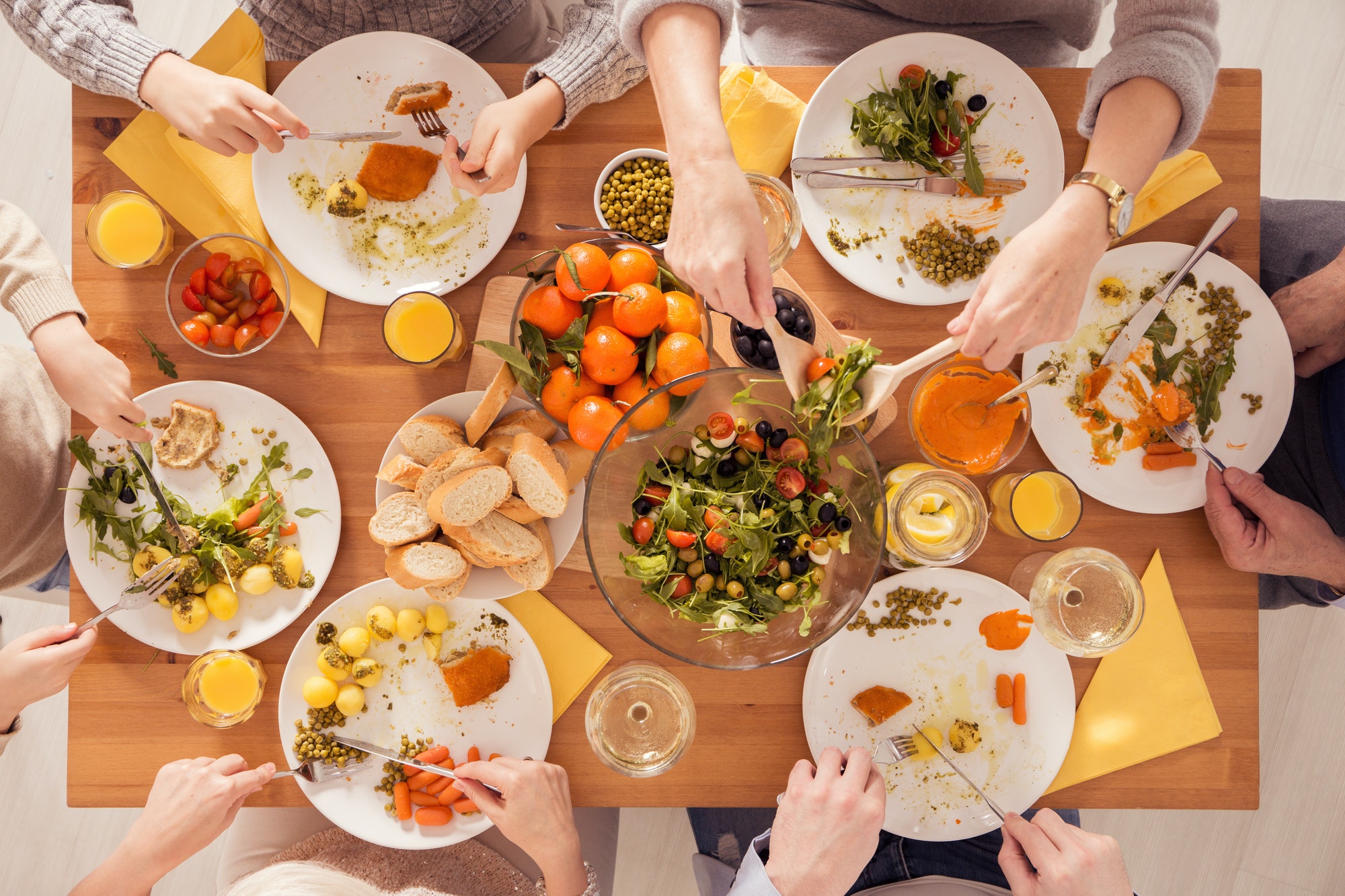 Table full of healthy food